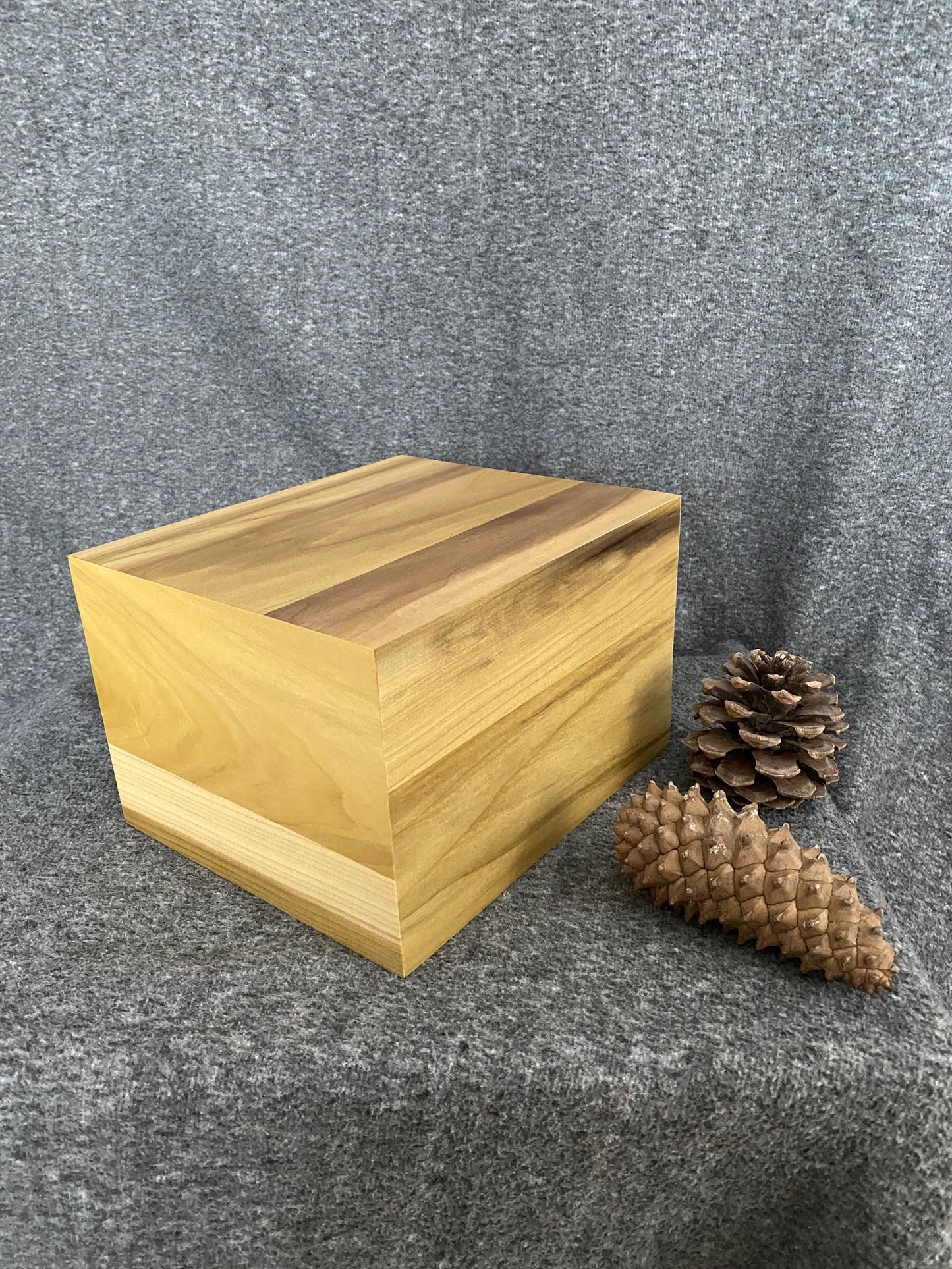 Minimalist Cremation Urn-Tulip Poplar- for Adult Human ashes, up to 280 pounds