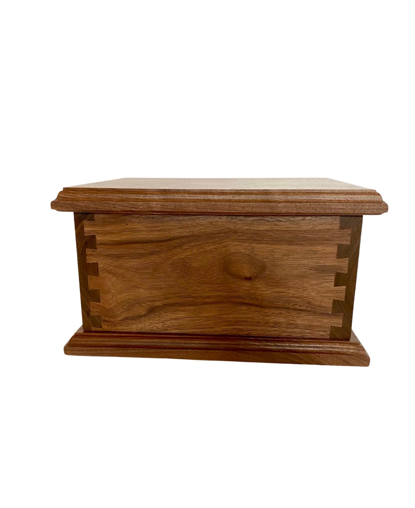 Black Walnut Dovetail Urn for Human Ashes, up to 230 pounds