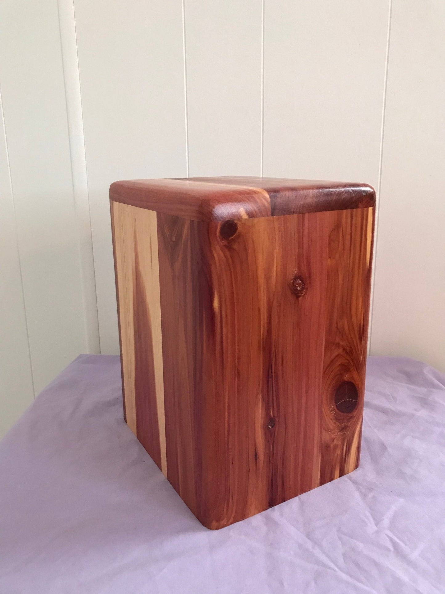 Aromatic Cedar Cremation Urn for Adult Human Ashes, up to 300 pounds, Naturalist model