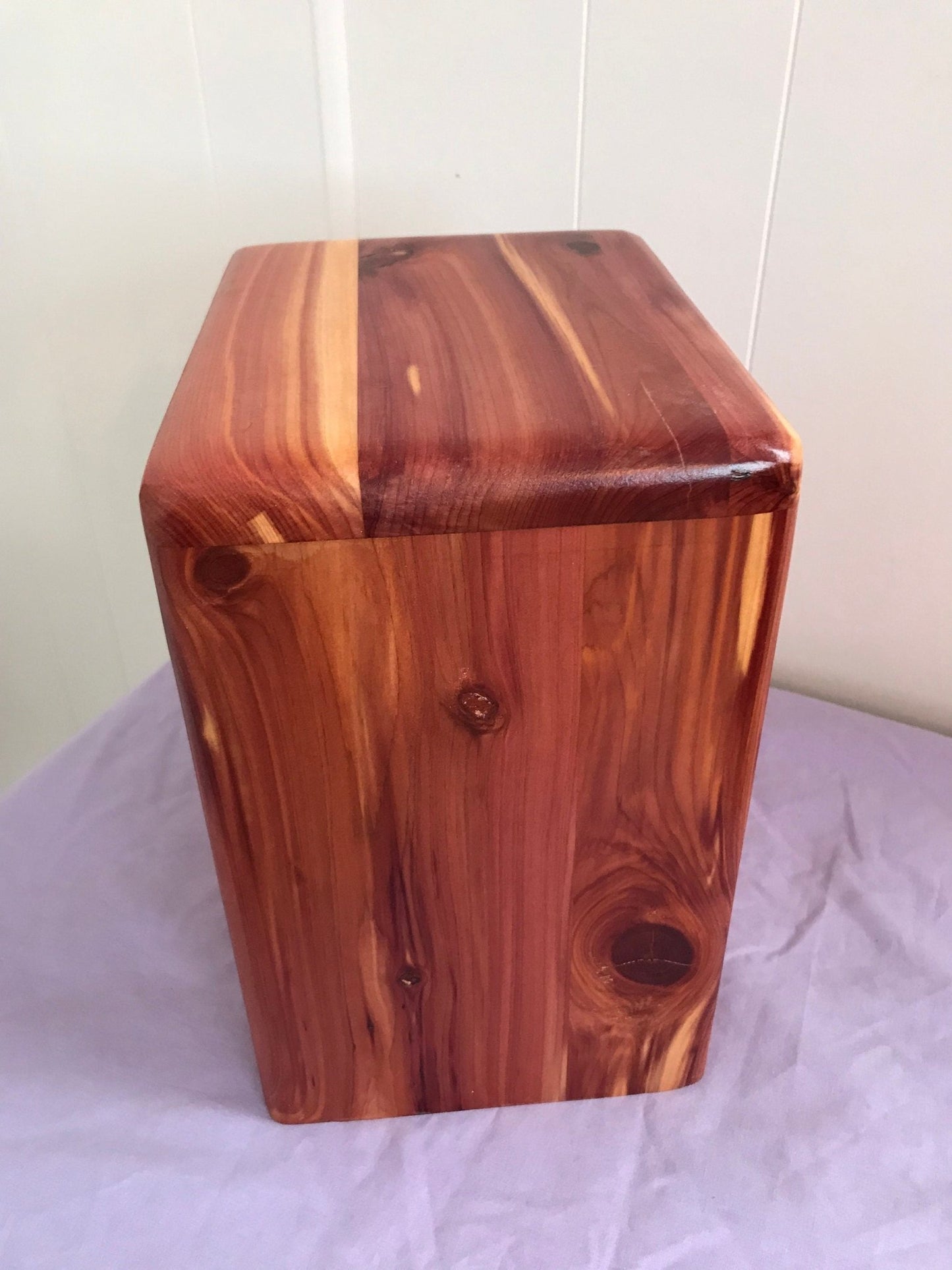 Aromatic Cedar Cremation Urn for Adult Human Ashes, up to 300 pounds, Naturalist model