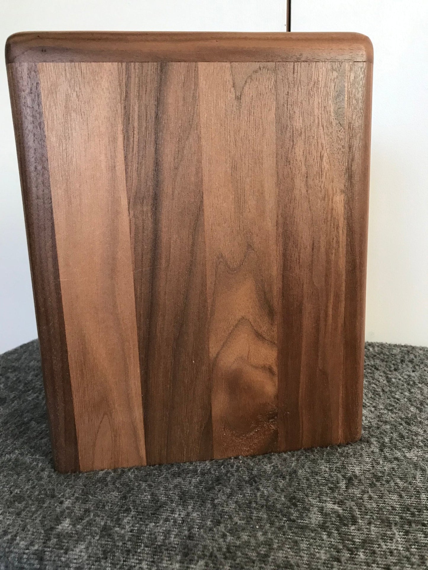 Modernist-Black Walnut Urn for Adult Human Ashes, up to 300 pounds