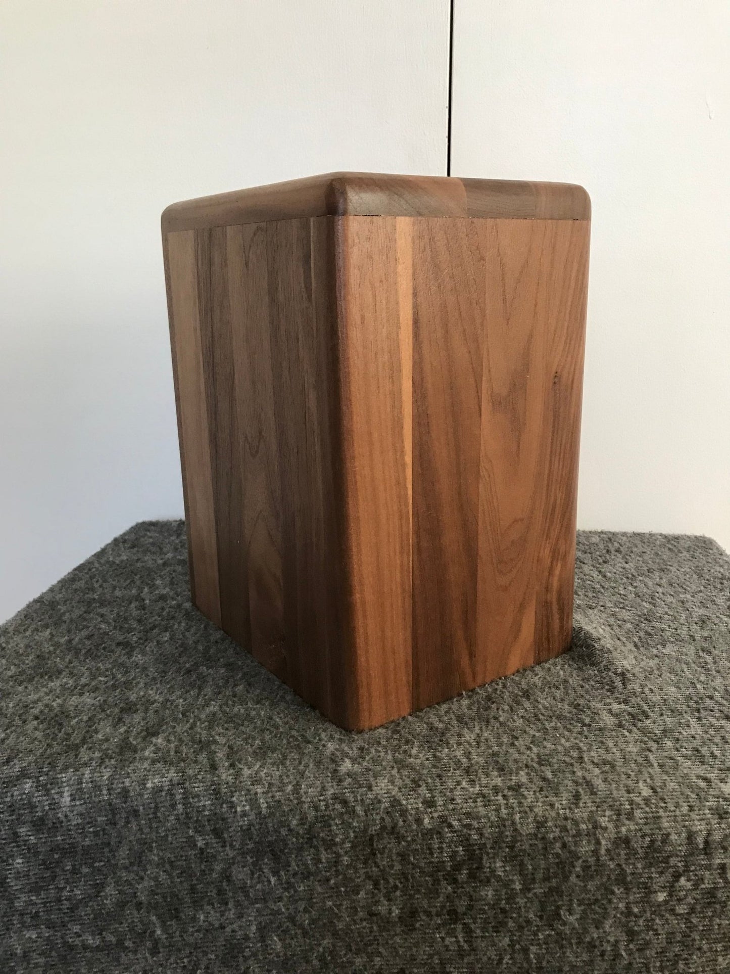 Modernist-Black Walnut Urn for Adult Human Ashes, up to 300 pounds