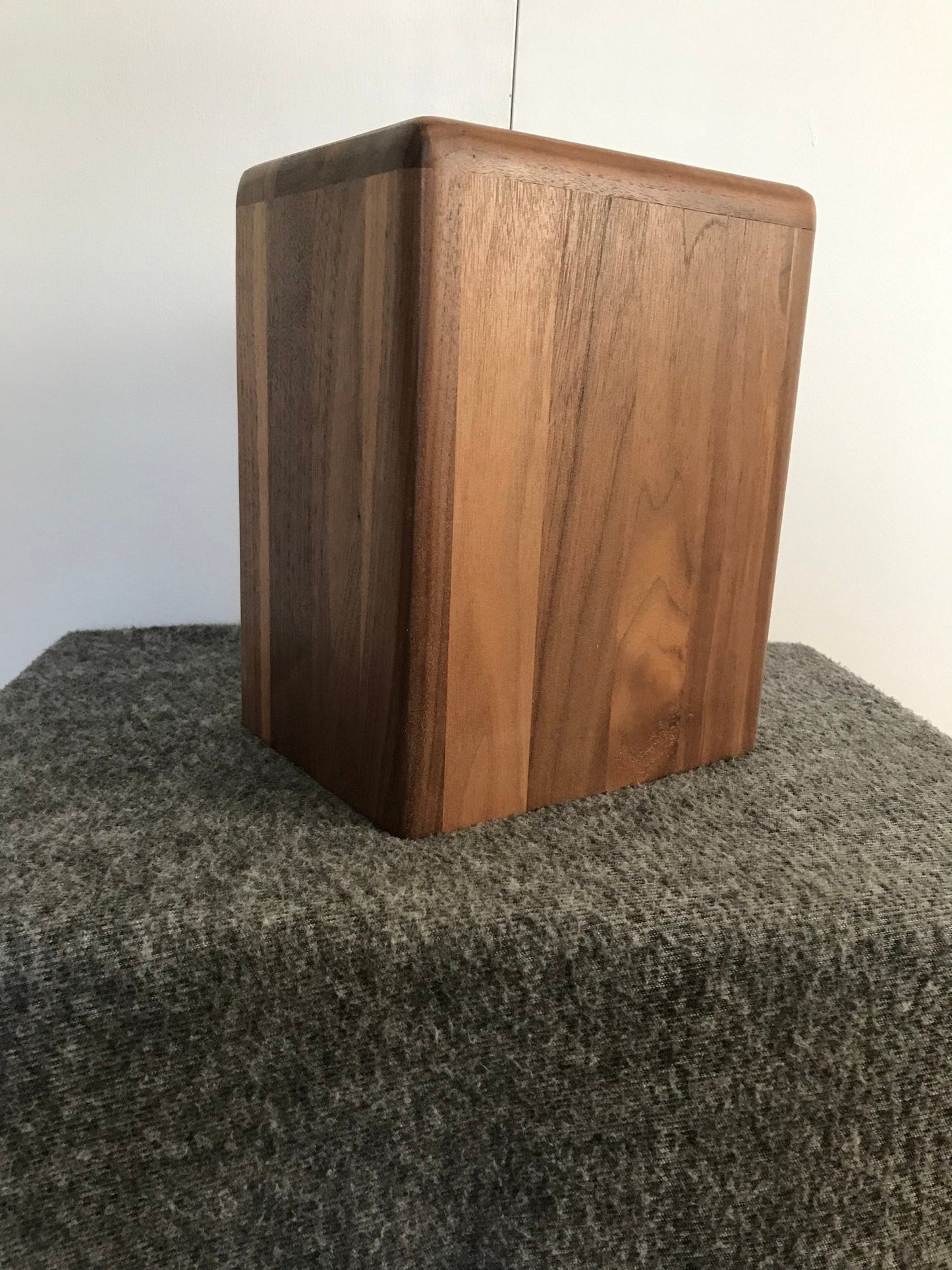 Modernist-Black Walnut Urn for Adult Human Ashes, up to 300 pounds