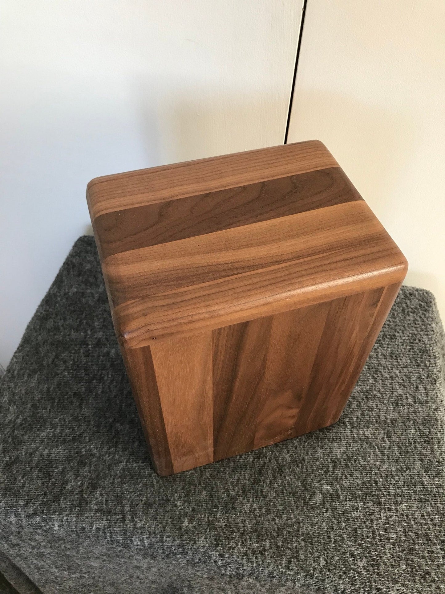 Modernist-Black Walnut Urn for Adult Human Ashes, up to 300 pounds