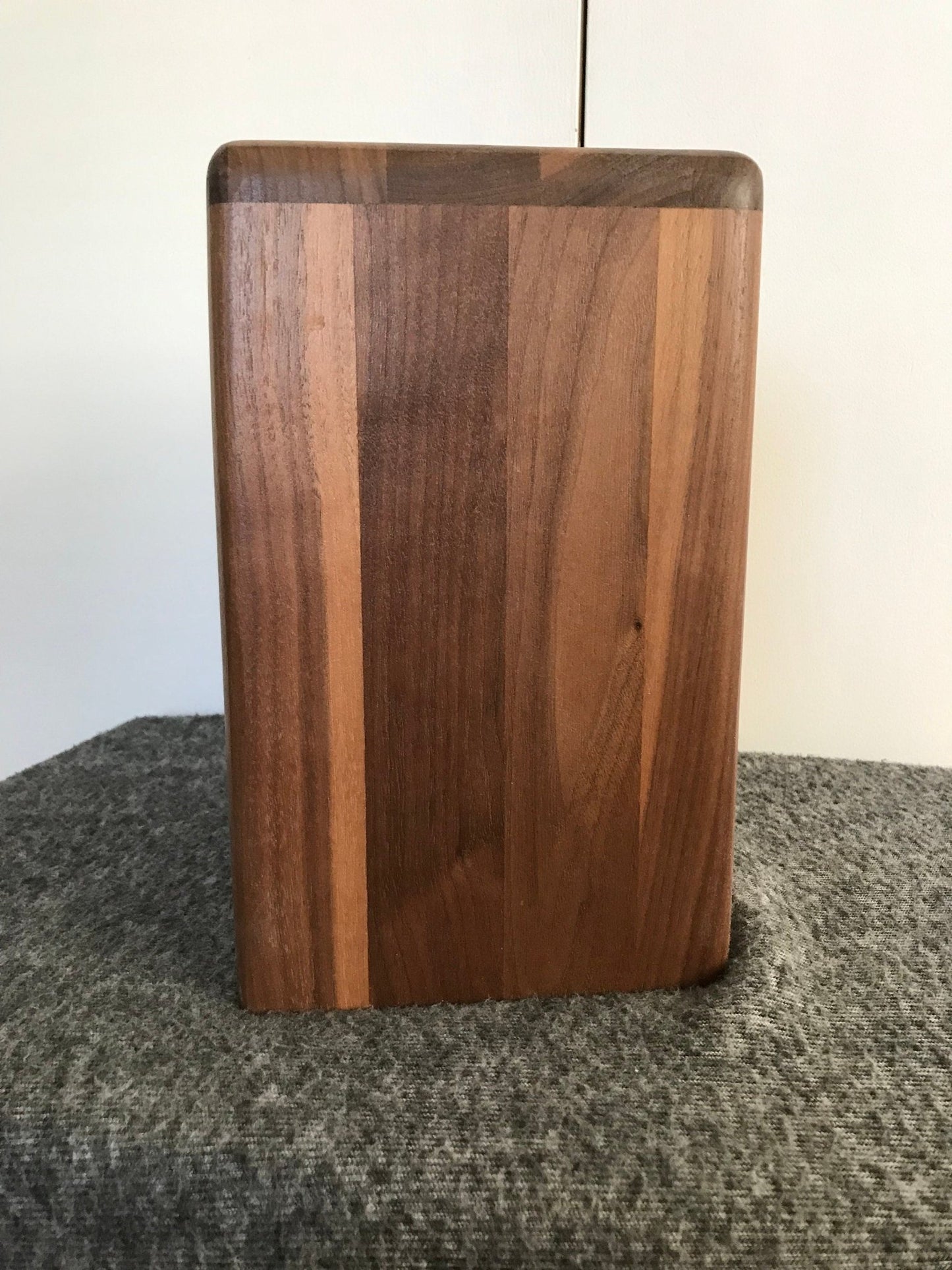 Modernist-Black Walnut Urn for Adult Human Ashes, up to 300 pounds