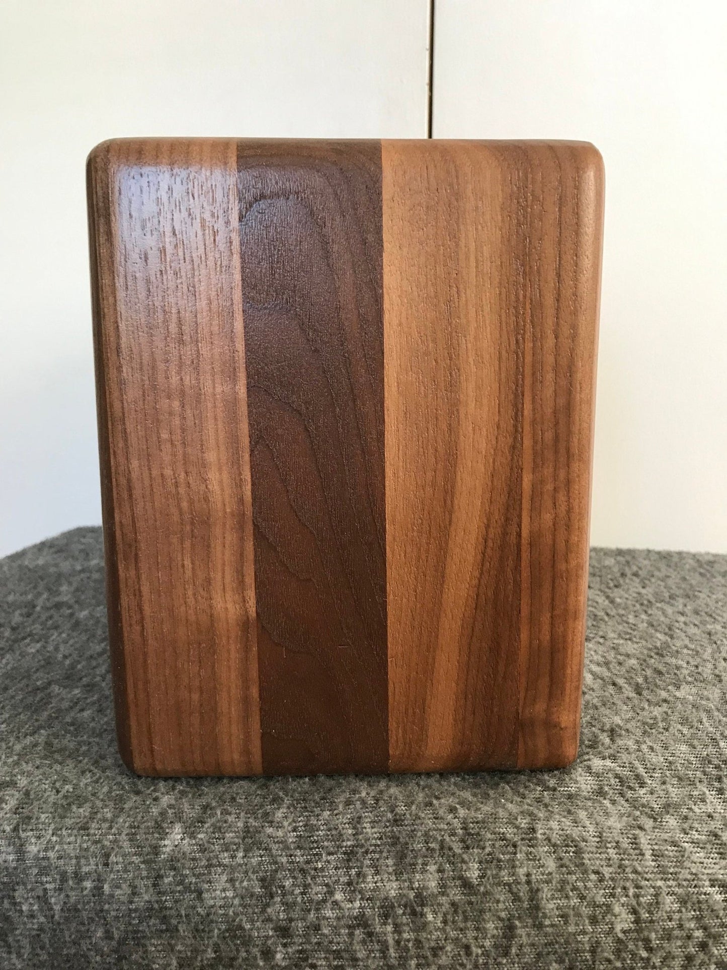 Modernist-Black Walnut Urn for Adult Human Ashes, up to 300 pounds