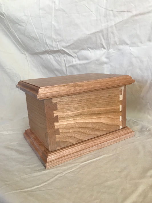 Dovetail Urn for Human Ashes-Cherry Wood -Small
