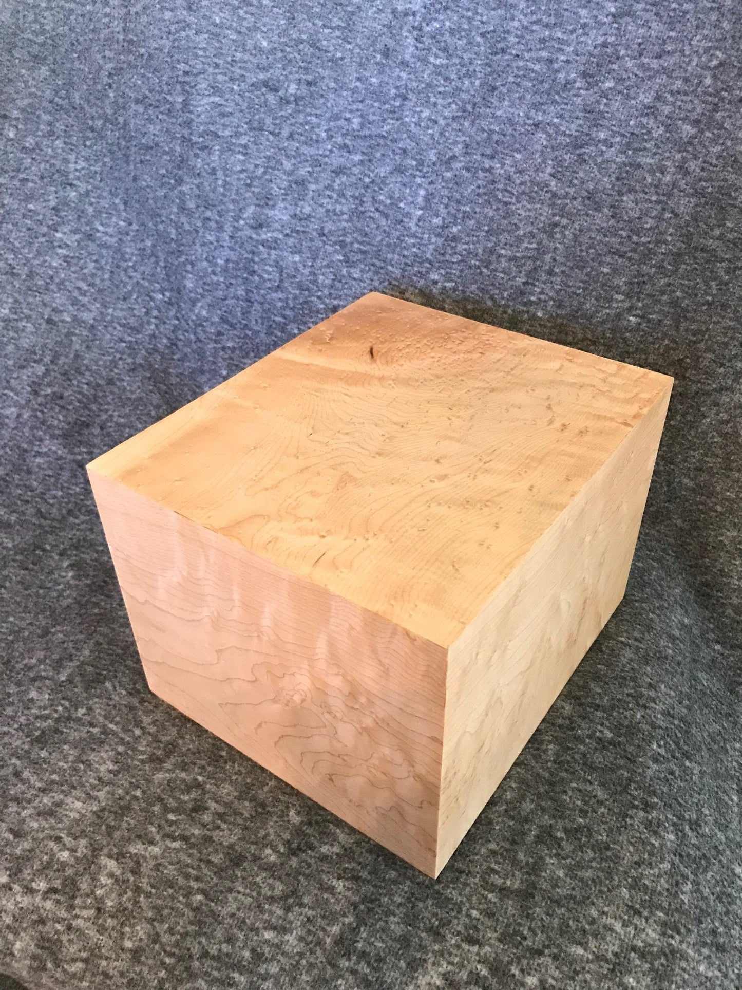 Minimalist Birdseye Maple Urn for Adult Human Ashes, up to 280 pounds