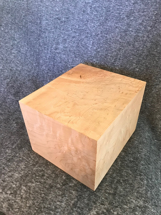 Minimalist Birdseye Maple Urn for Adult Human Ashes, up to 280 pounds