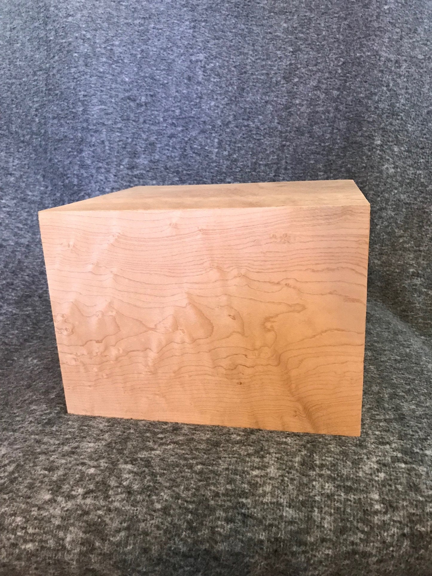 Minimalist Birdseye Maple Urn for Adult Human Ashes, up to 280 pounds