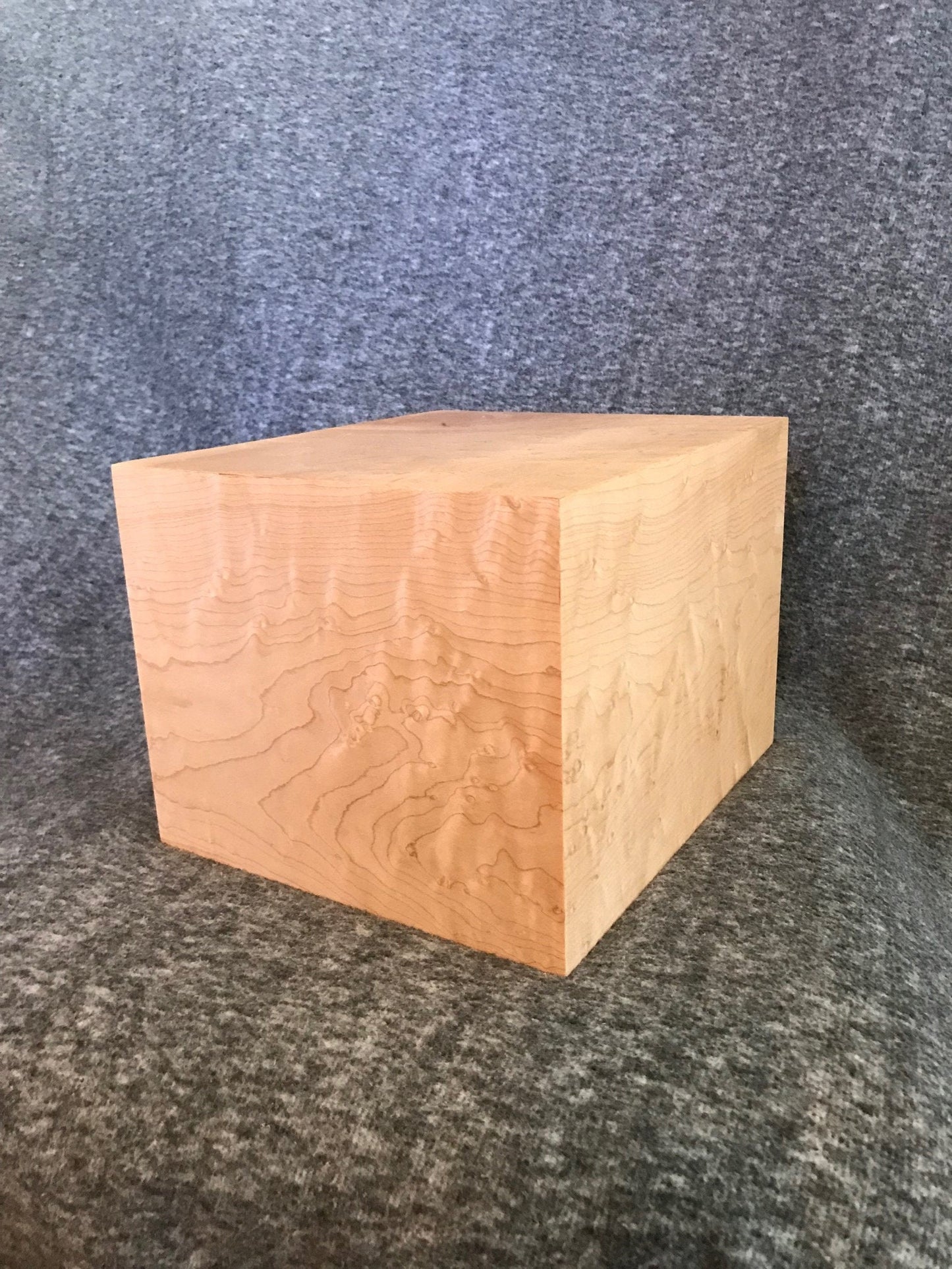 Minimalist Birdseye Maple Urn for Adult Human Ashes, up to 280 pounds