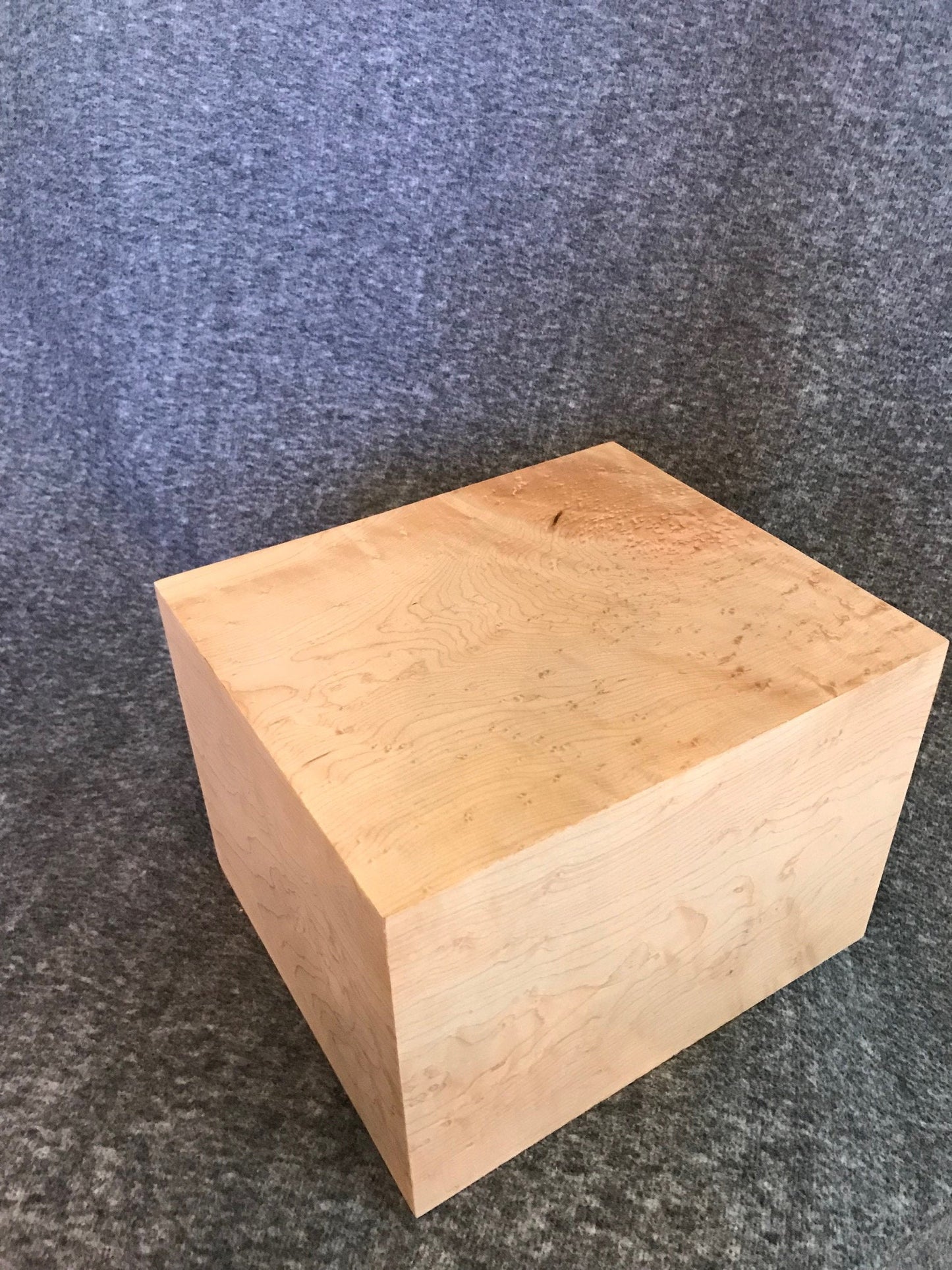 Minimalist Birdseye Maple Urn for Adult Human Ashes, up to 280 pounds